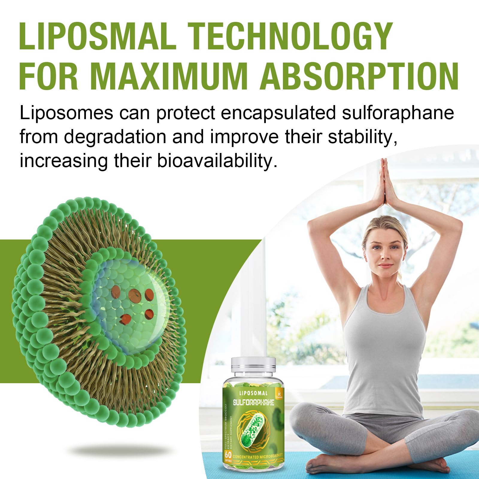 Softgels showing liposomal encapsulation