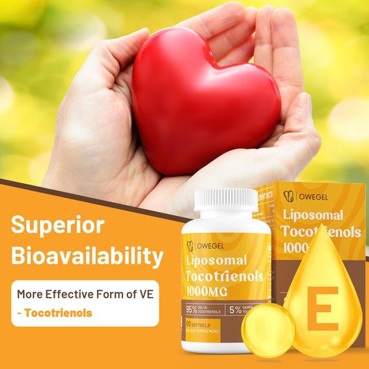 Softgel capsules and Liposomal Tocotrienols 1000mg bottle