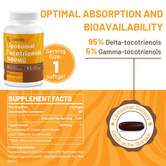 Close-up of liposomal tocotrienols softgels