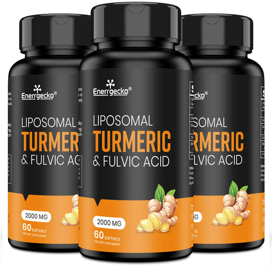 Front view of Liposomal Turmeric Curcumin 2000mg, 180 softgels