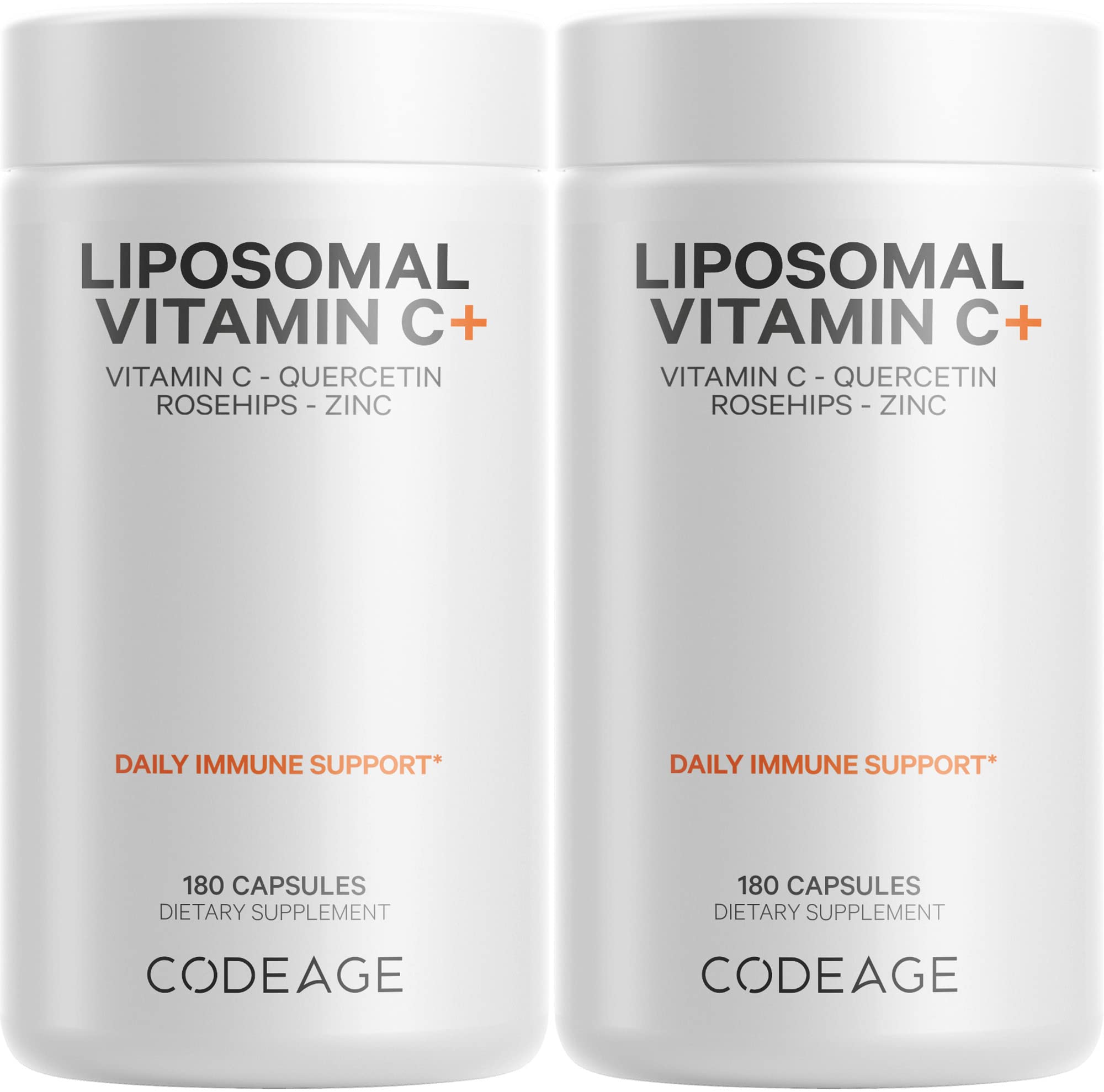 Front view of Codeage Liposomal Vitamin C 1500mg 2-pack