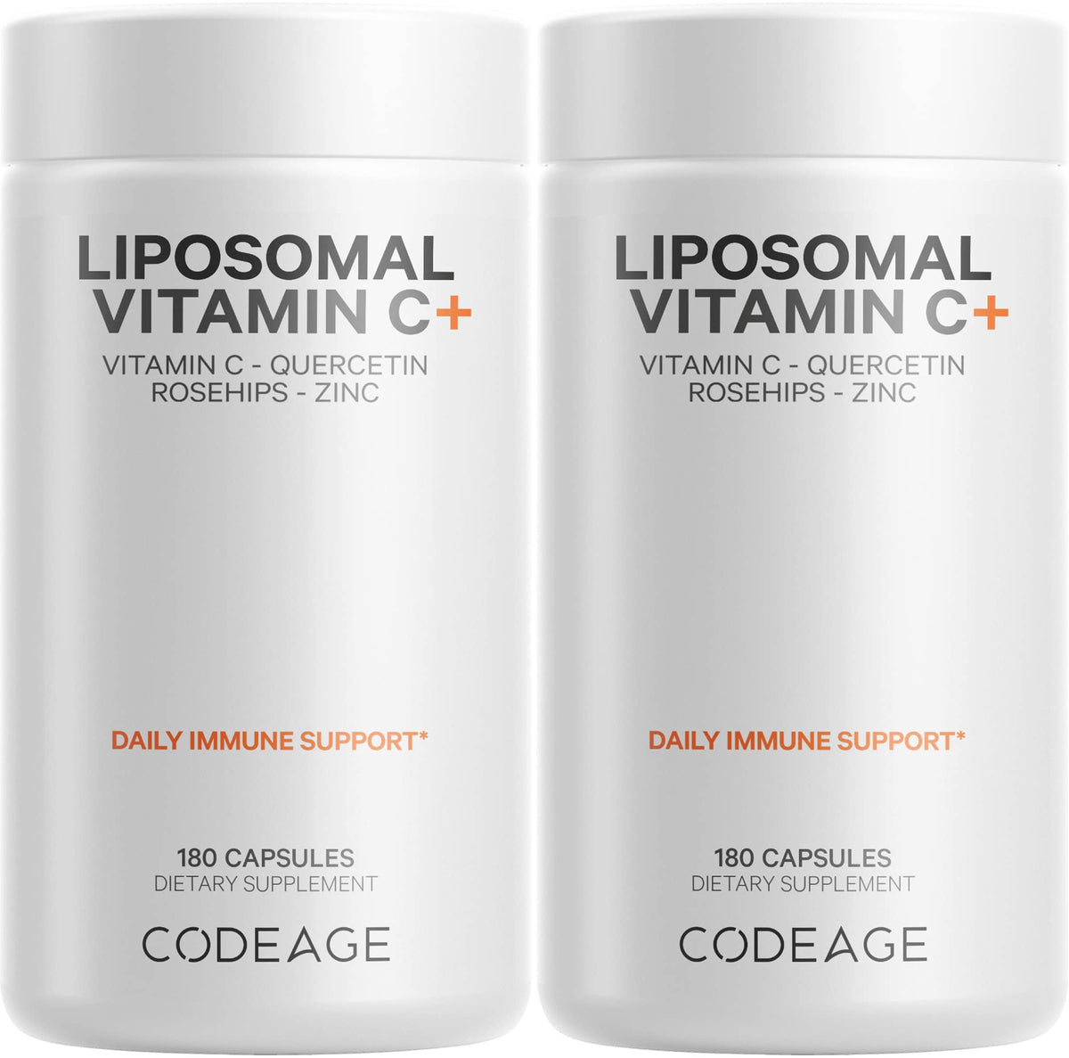 Front view of Codeage Liposomal Vitamin C 1500mg 2-pack
