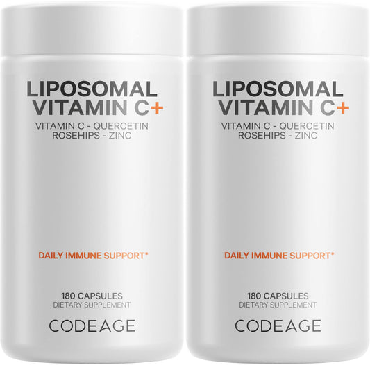 Front view of Codeage Liposomal Vitamin C 1500mg 2-pack