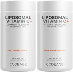 Front view of Codeage Liposomal Vitamin C 1500mg 2-pack
