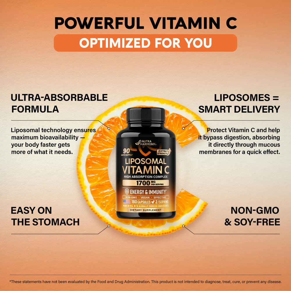 USA-made vitamin C supplement bottle with label