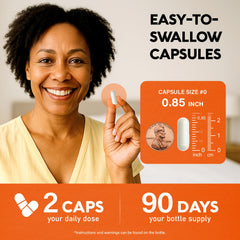180 capsules bottle on white background