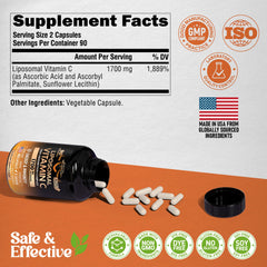 NUTRAHARMONY branding on vitamin C bottle