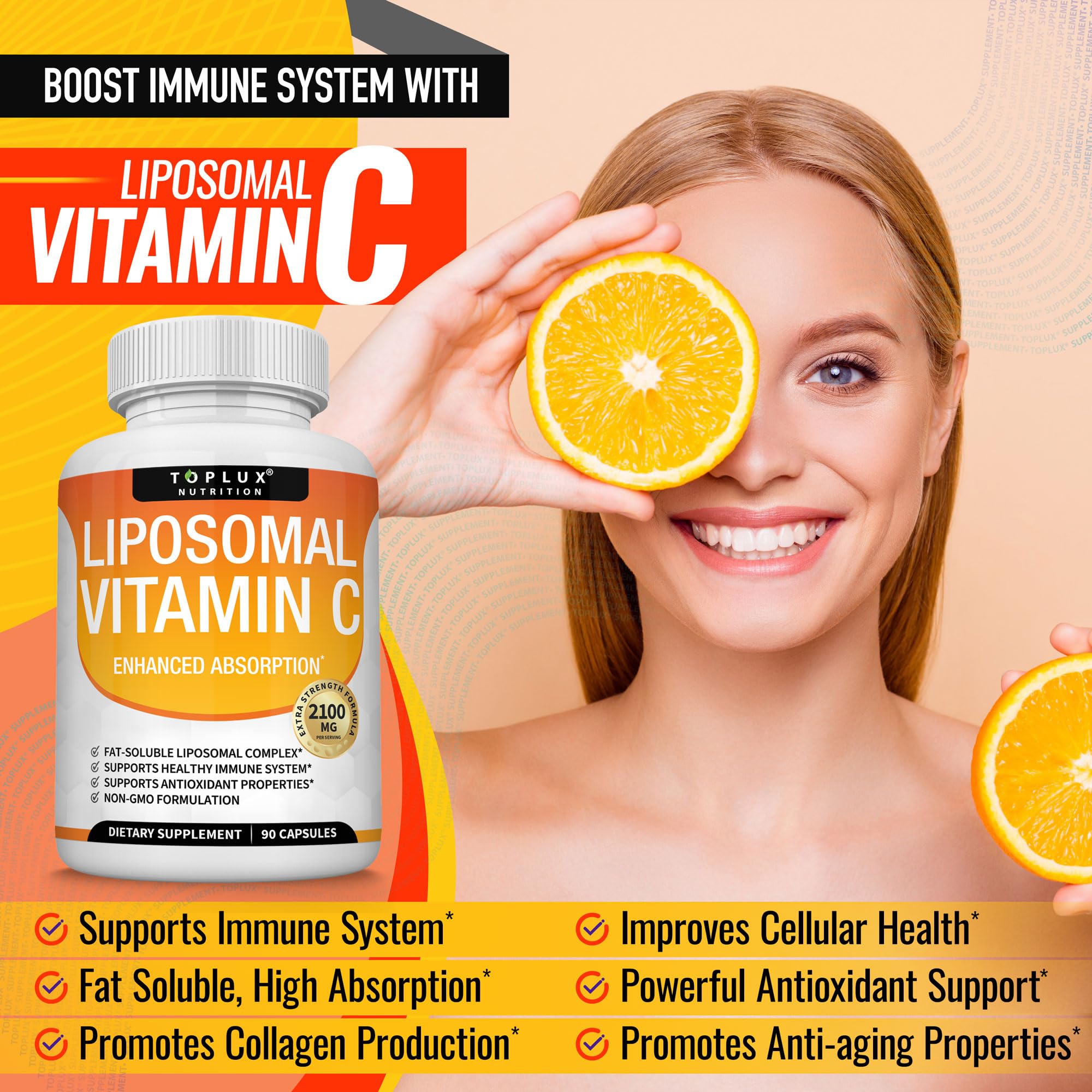Liposomal Vitamin C 2100mg supporting immune system