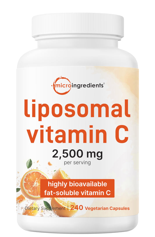 Liposomal Vitamin C 2,500mg bottle with 240 veggie capsules