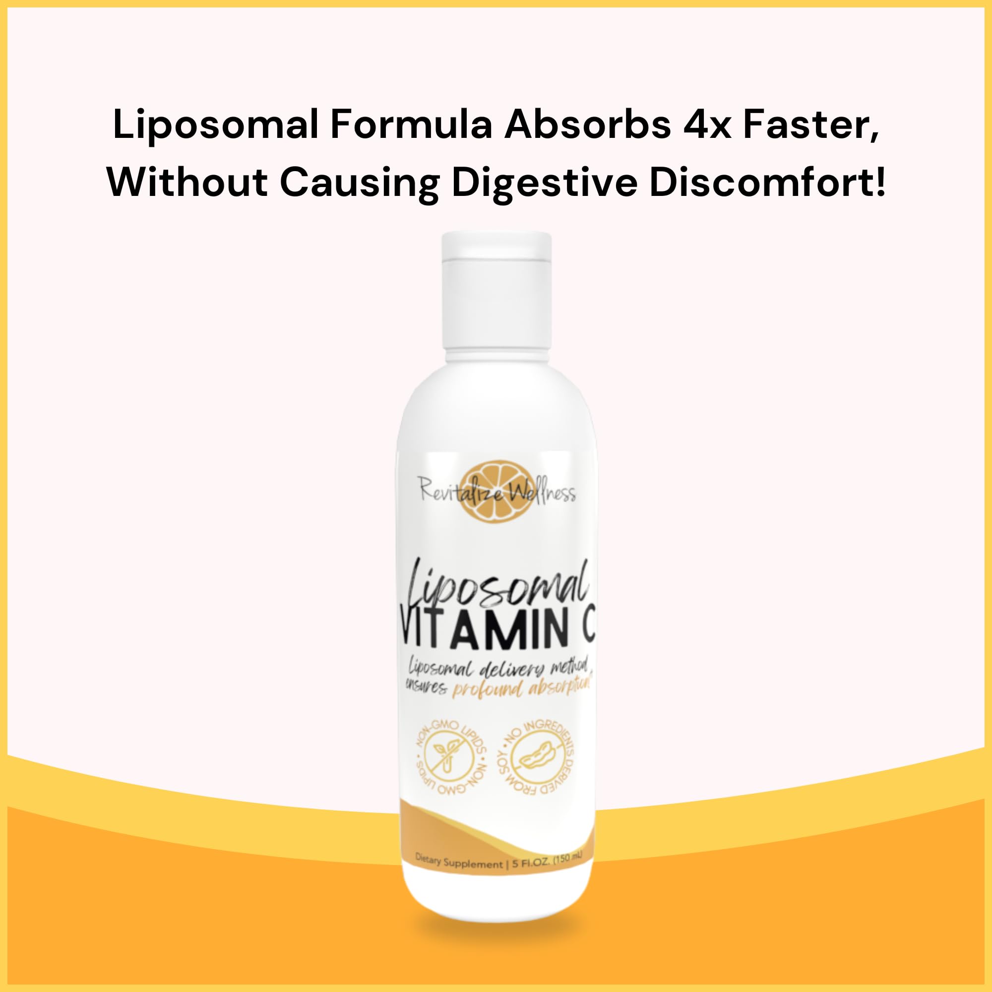 Liposomal Vitamin C bottle with juice for mixing