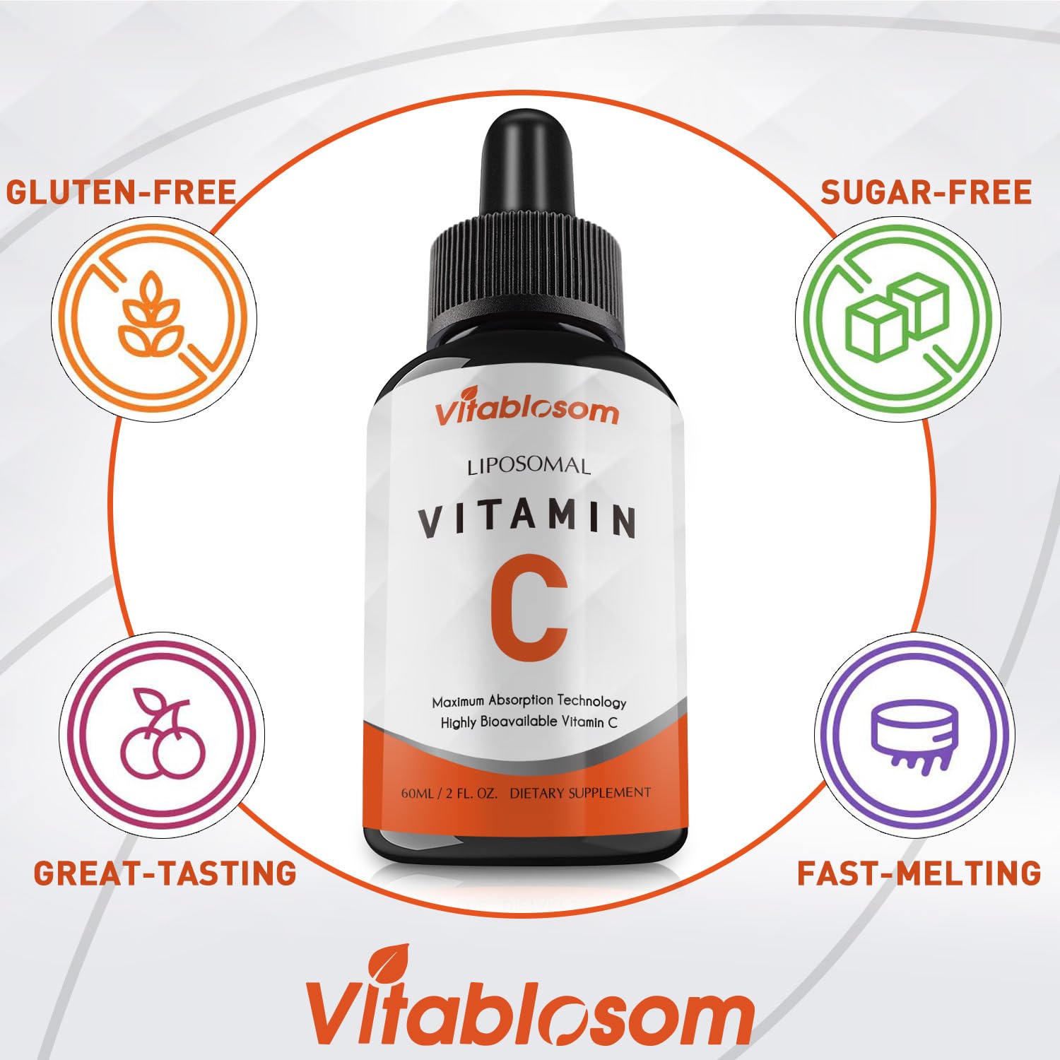 Adult taking Liposomal Vitamin C liquid supplement