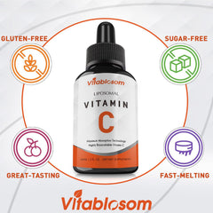 Adult taking Liposomal Vitamin C liquid supplement