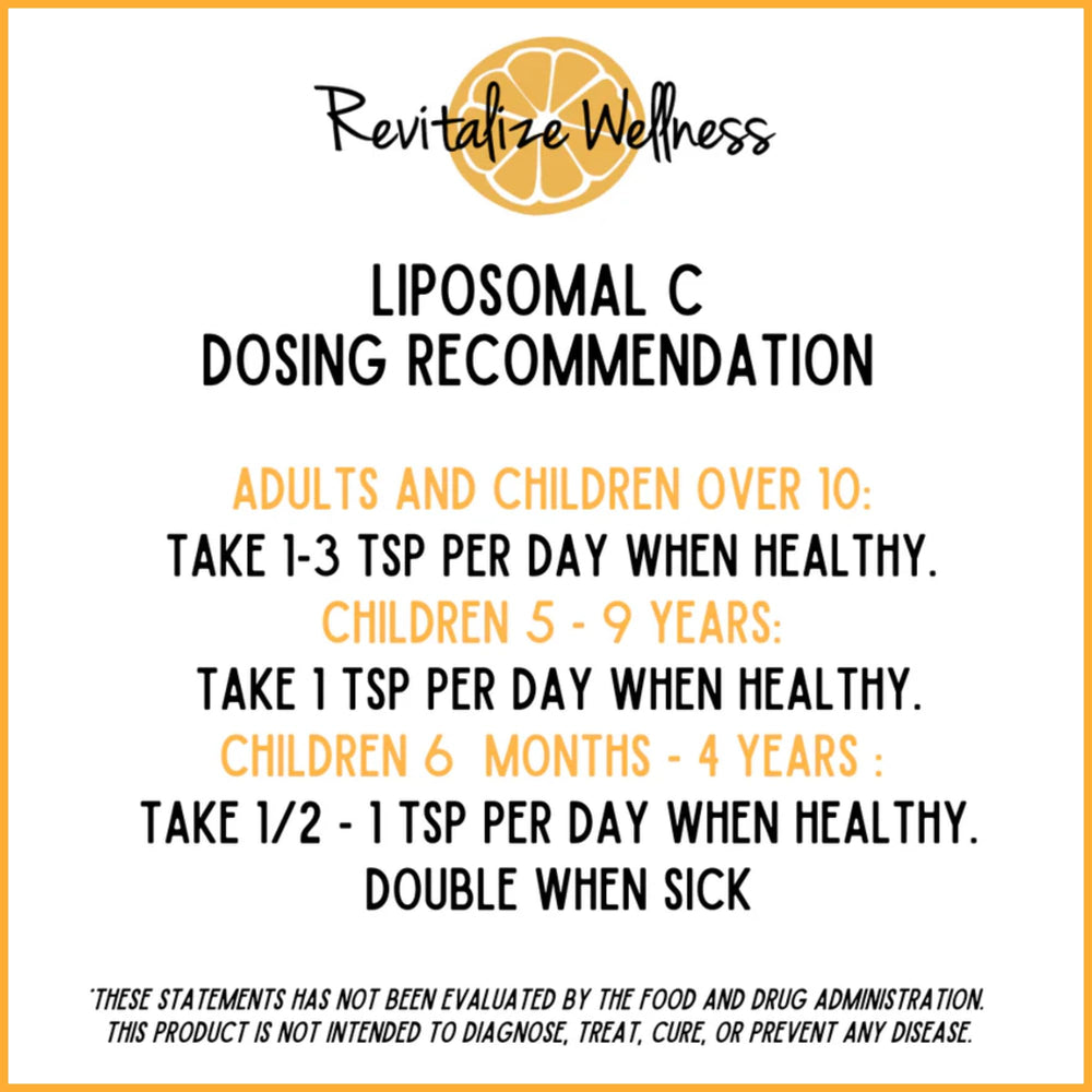 Product packaging and box for Revitalize Wellness Liposomal Vitamin C
