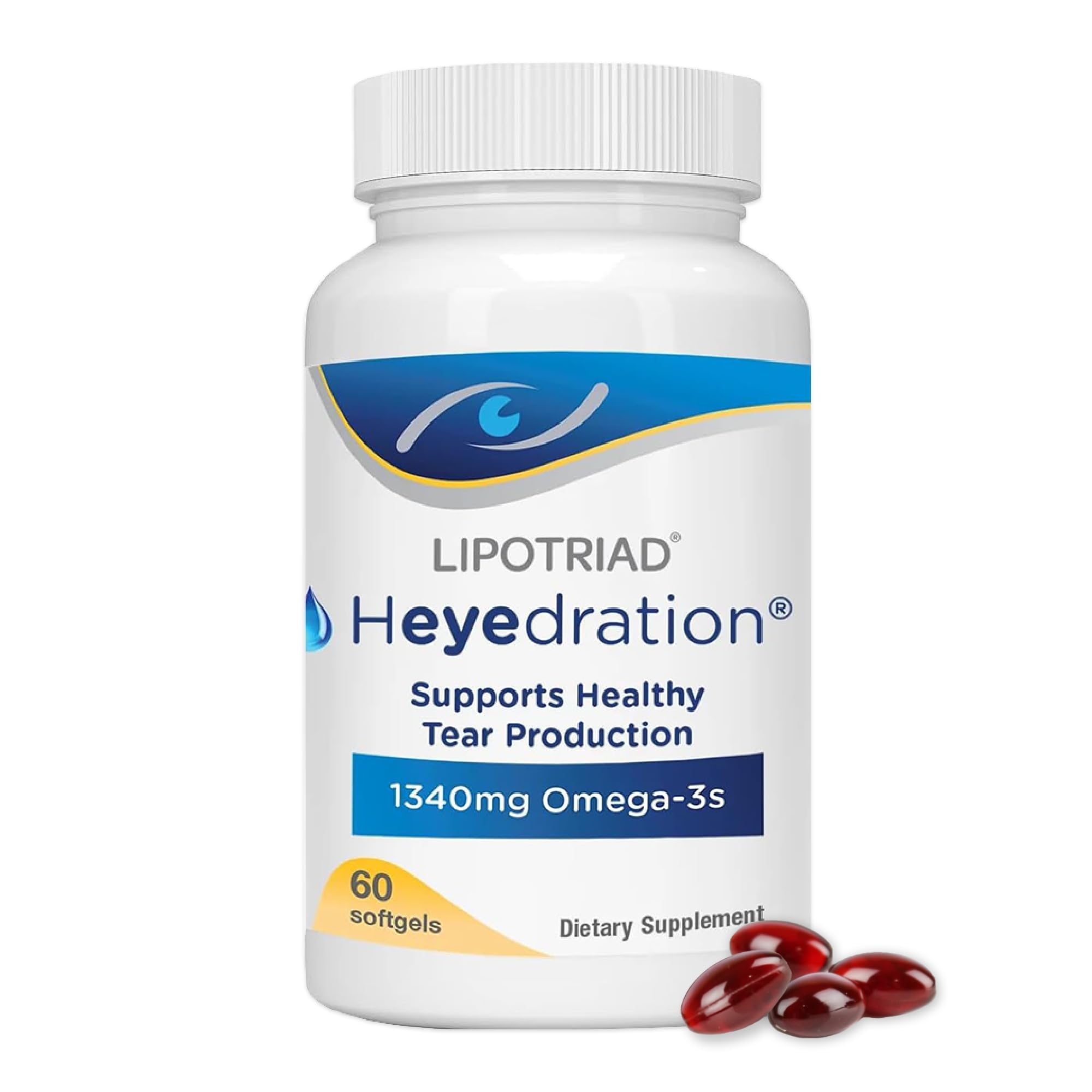 Lipotriad Heyedration Eye Vitamins bottle with 60 softgels