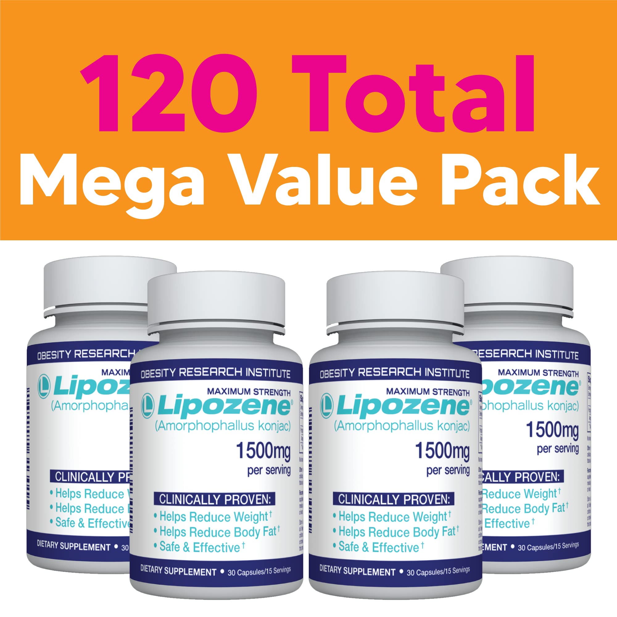 Lipozene bottle label with product details
