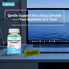 Close-up of grape-flavored Liqherb gummies