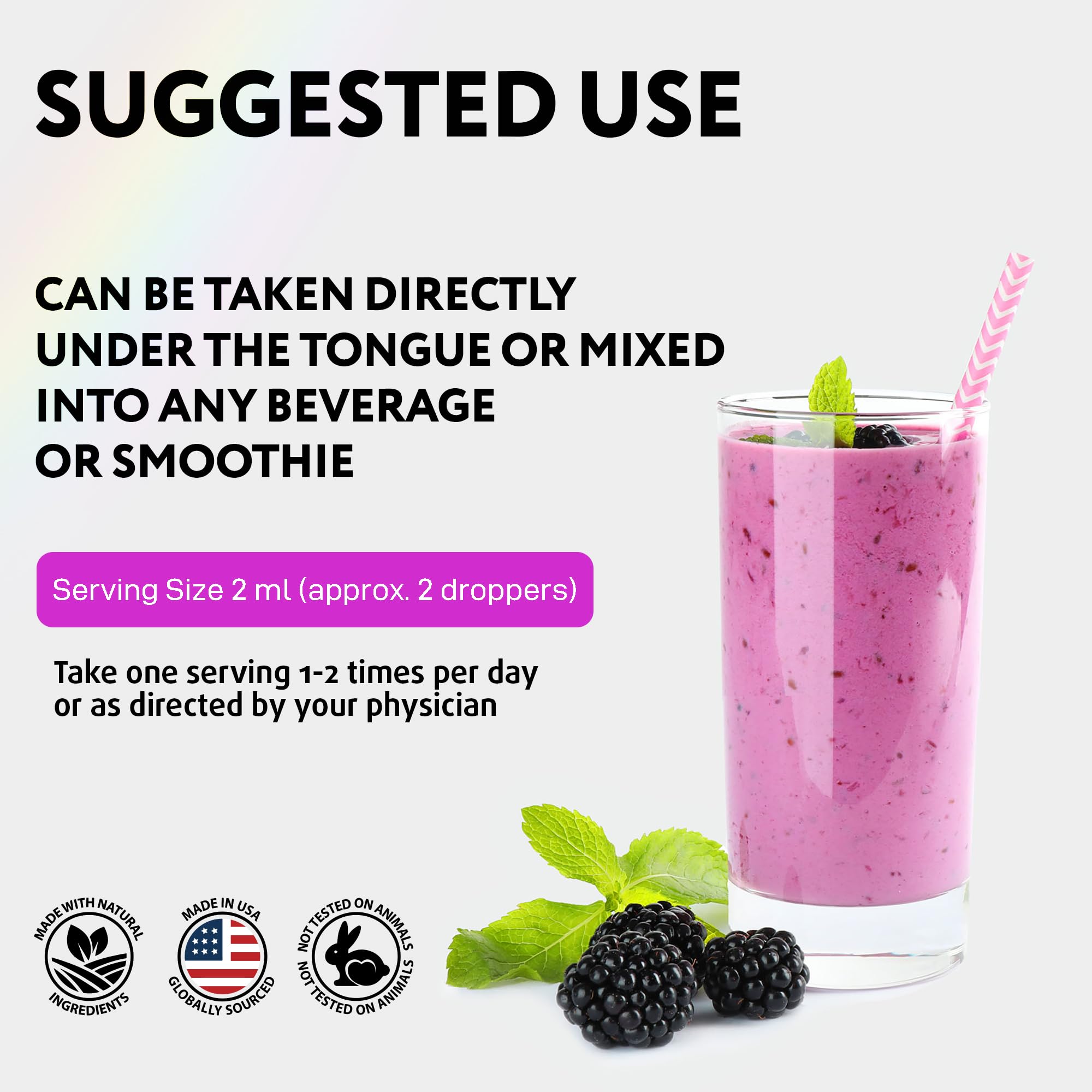Close-up of label showing biotin 5,000 mcg per serving