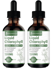 Two bottles of Liquid Chlorophyll Drops in a 2-pack