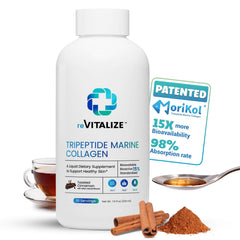 Front view of the liquid collagen bottle showing 1000mg per serving.