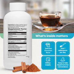Side view of the liquid collagen bottle with the label details visible.