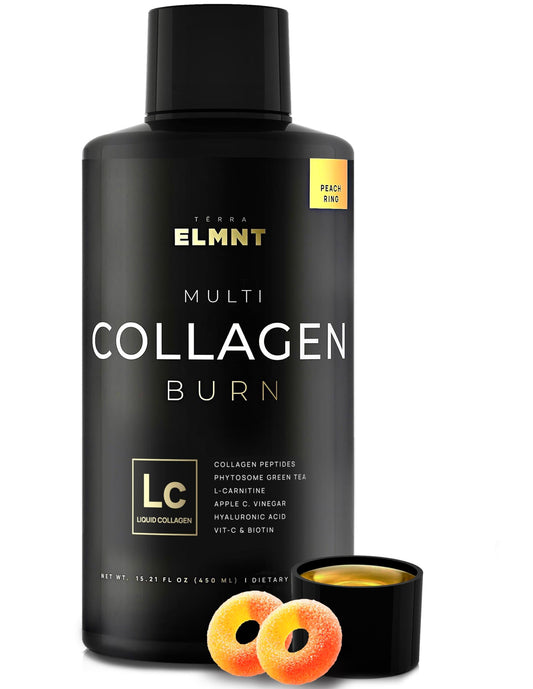 Liquid collagen burn peach ring flavor shot