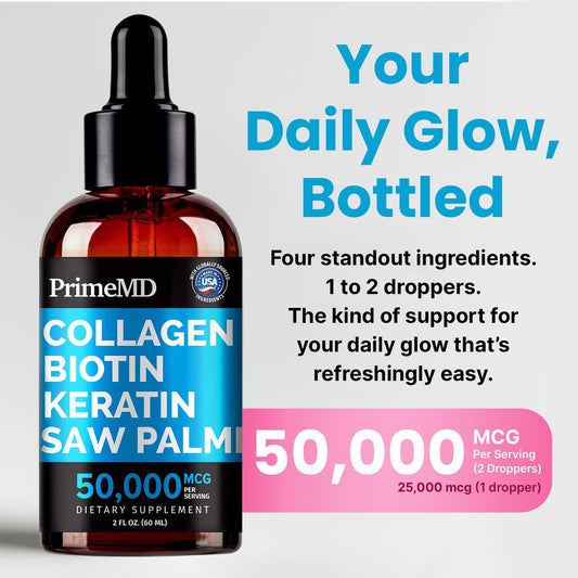 Dropper dispensing the liquid collagen serum