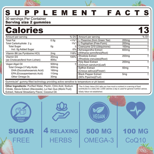 Illustration of liquid-filled gummy technology for Calm Gummies