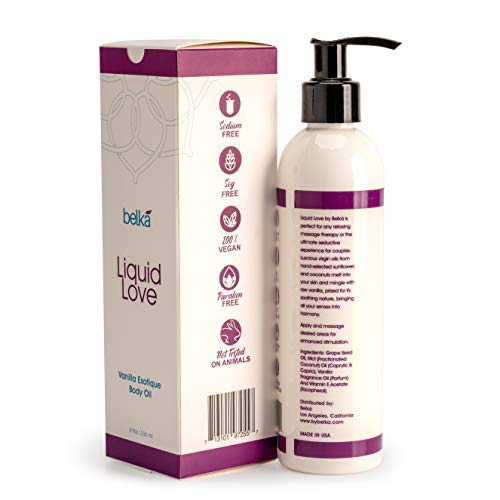 Made in USA label on Liquid Love Vanilla Exotique Body Oil