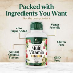 Graphic illustrating fast absorption of liquid vitamins