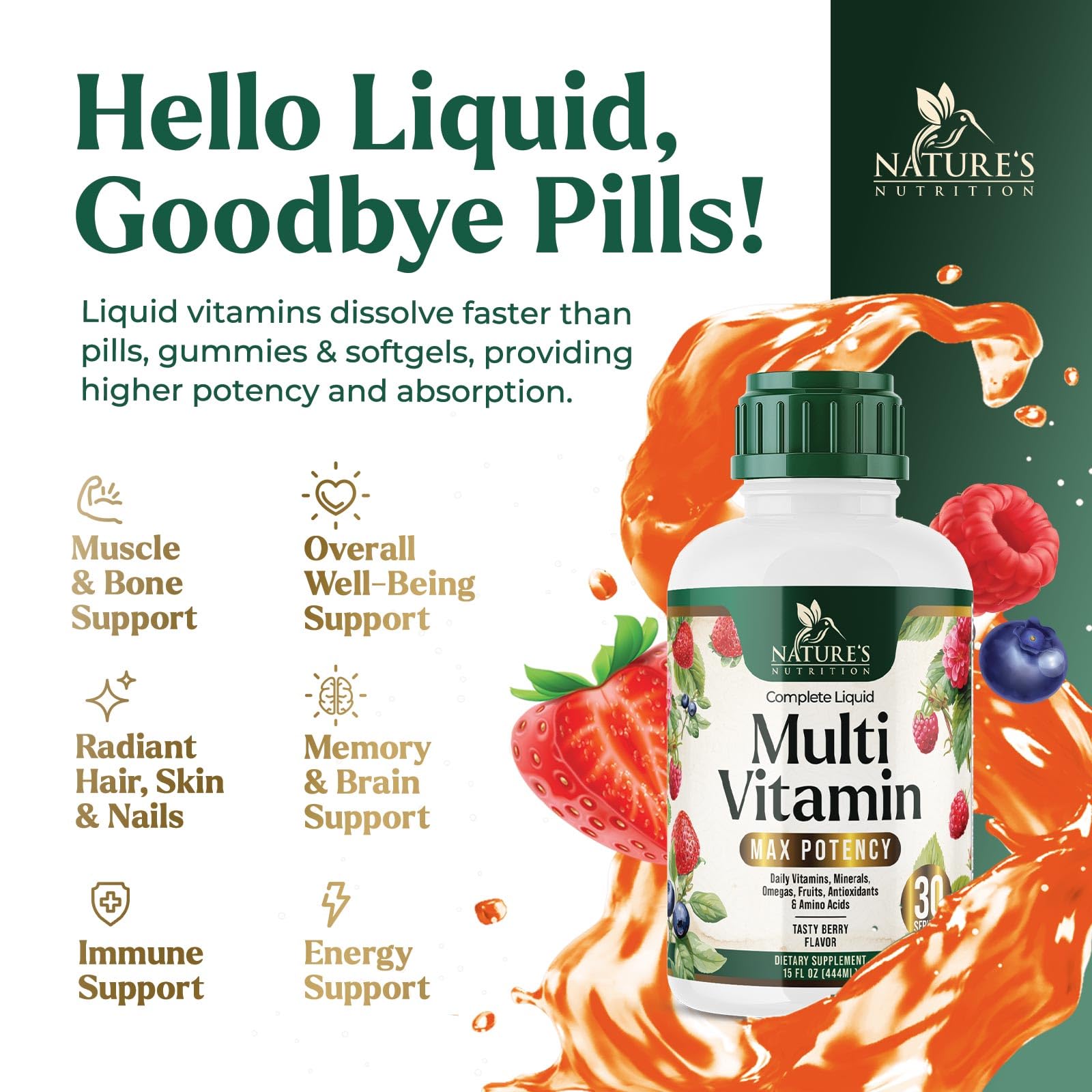Family using liquid multivitamin together
