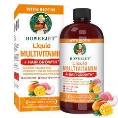 Liquid multivitamin bottle for hair growth
