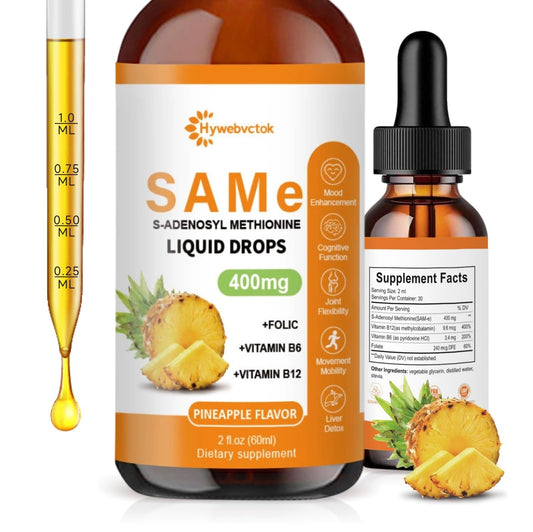 Liquid SAM-e Drops pineapple bottle
