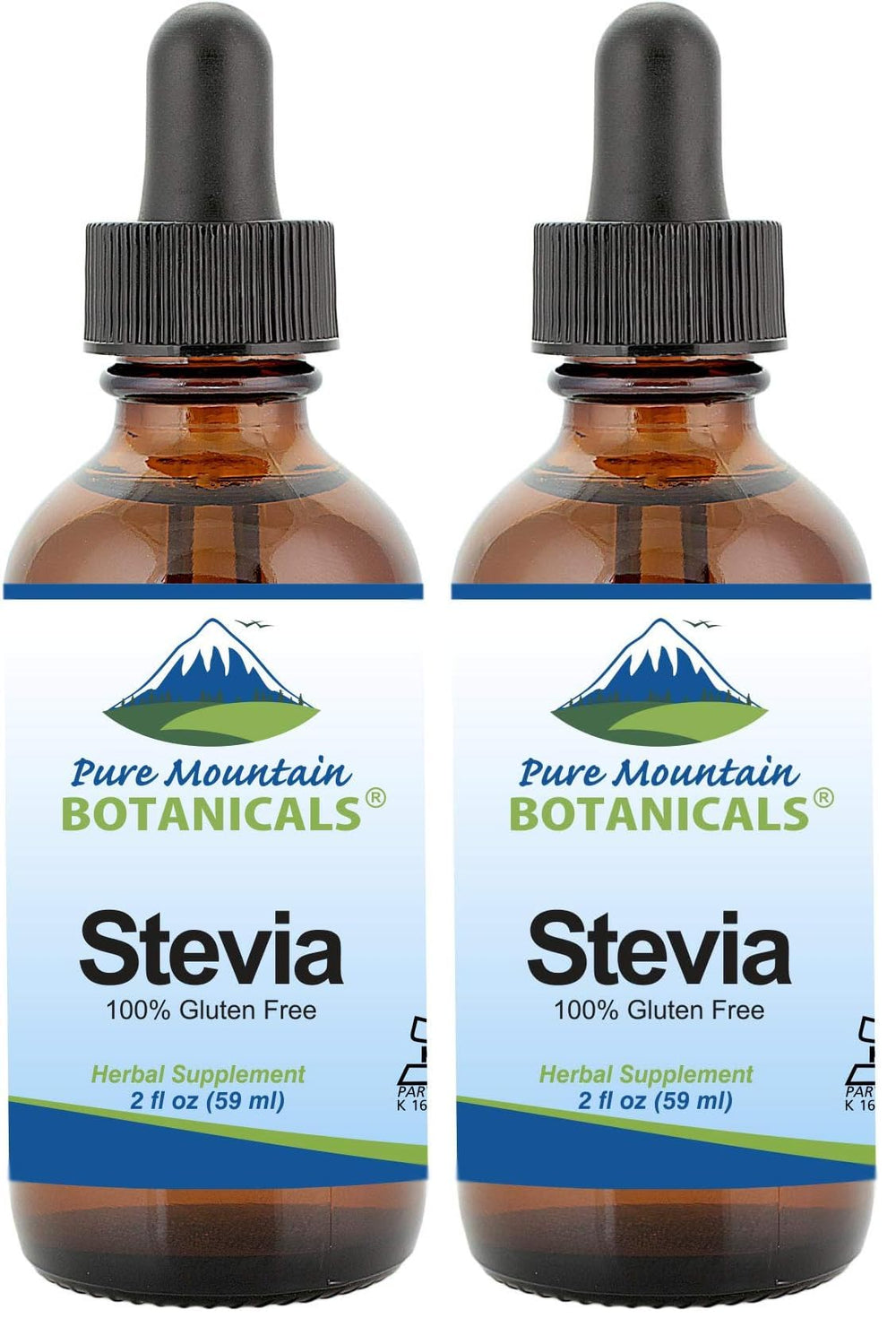 Liquid Stevia Drops 2oz glass bottle – pack of 2