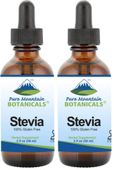 Liquid Stevia Drops 2oz glass bottle – pack of 2