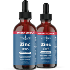 Liquid Zinc Drops for all ages by NEW AGE - bottle front