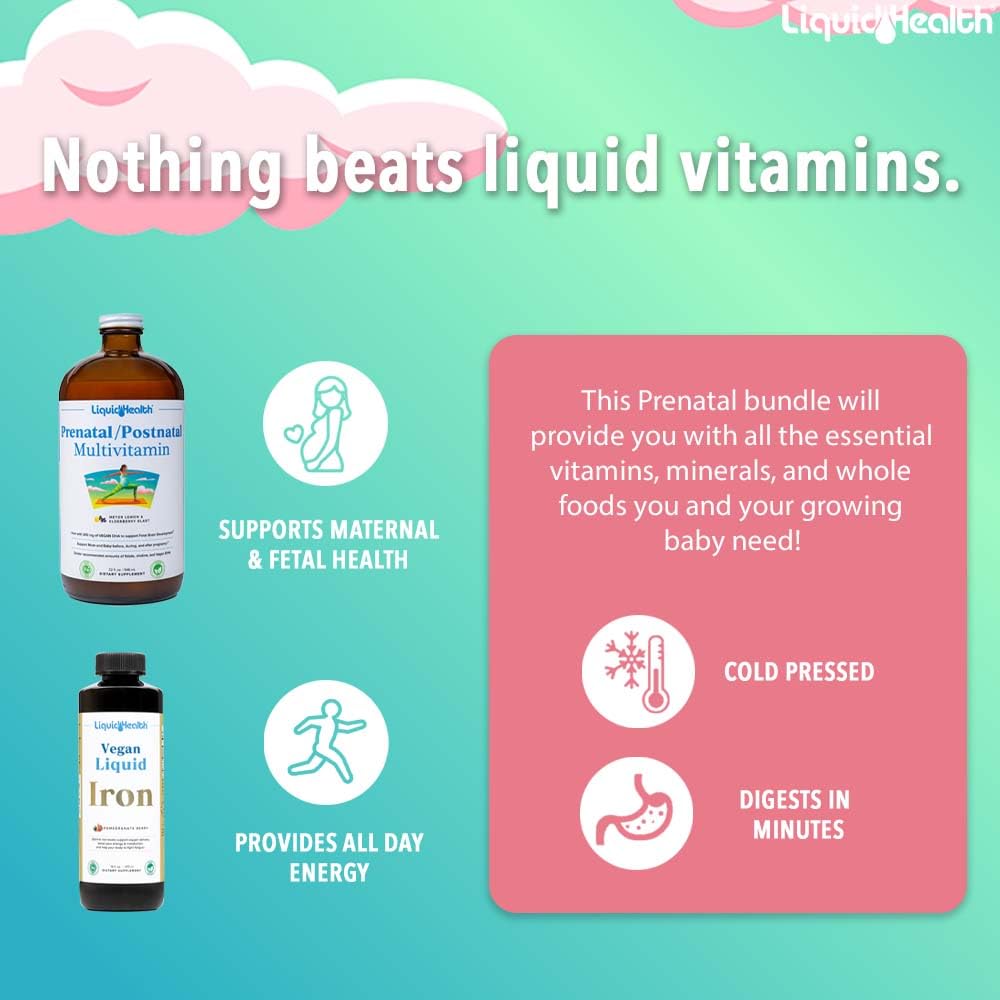 Liquid Health Prenatal/Postnatal liquid multivitamin bottle