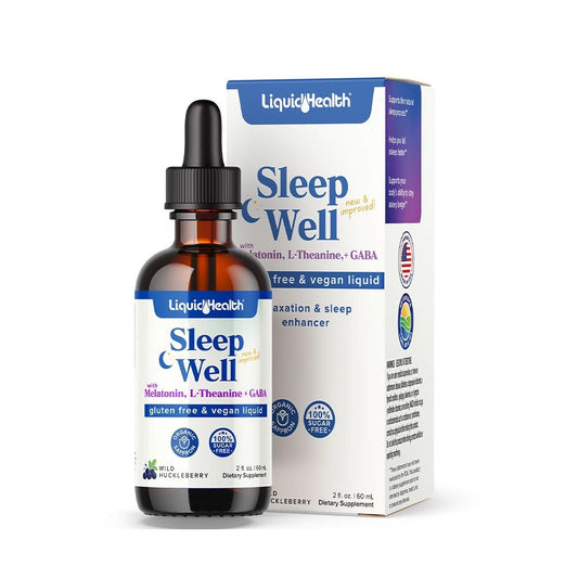 LIQUIDHEALTH Sleep Well Drops Wild Huckleberry flavor bottle 2 oz