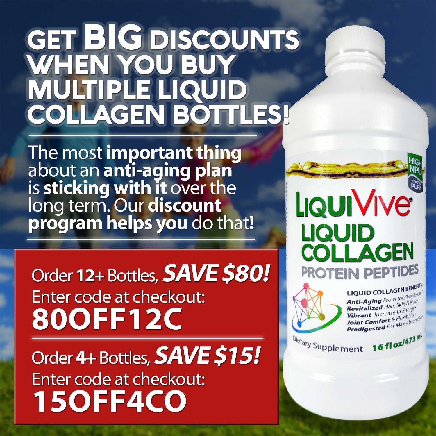 LiquiVive Liquid Collagen bottle back label