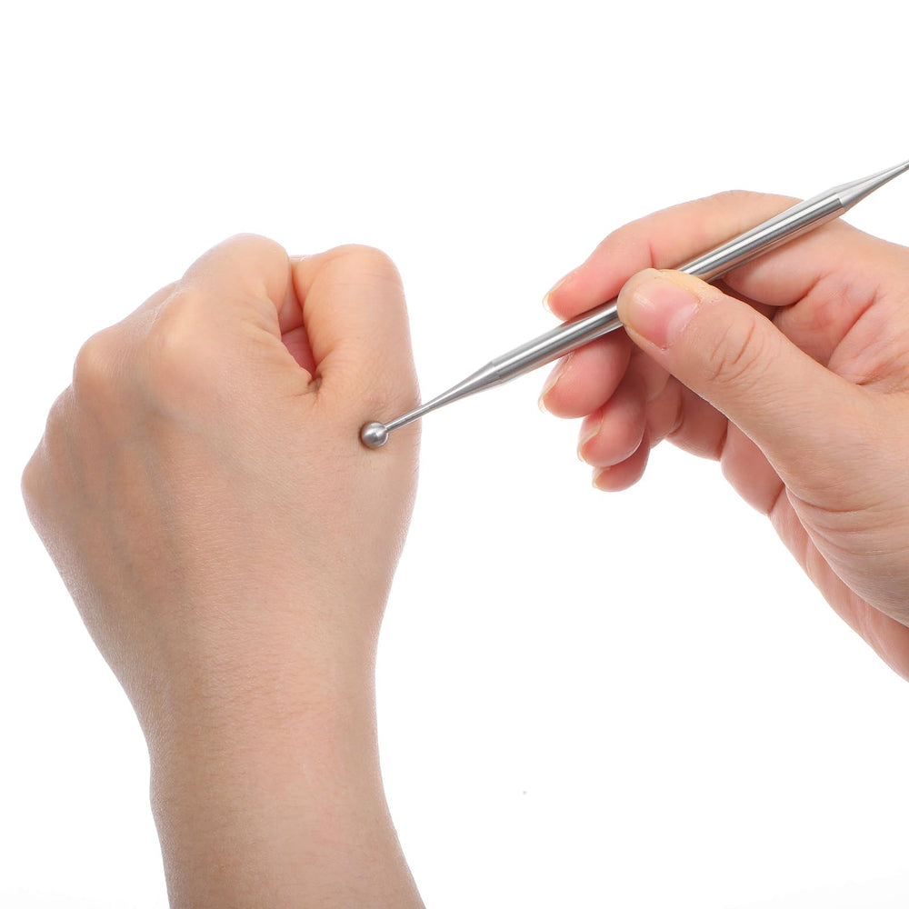 Dual-head acupuncture pen with large massage head