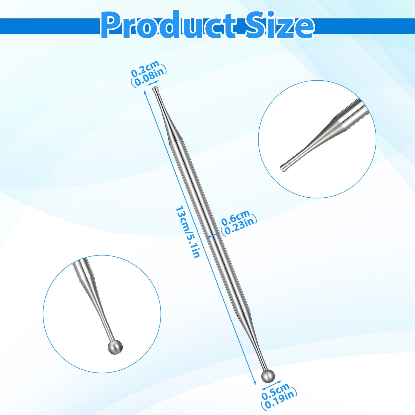 Dual-head acupuncture pen with small massage head