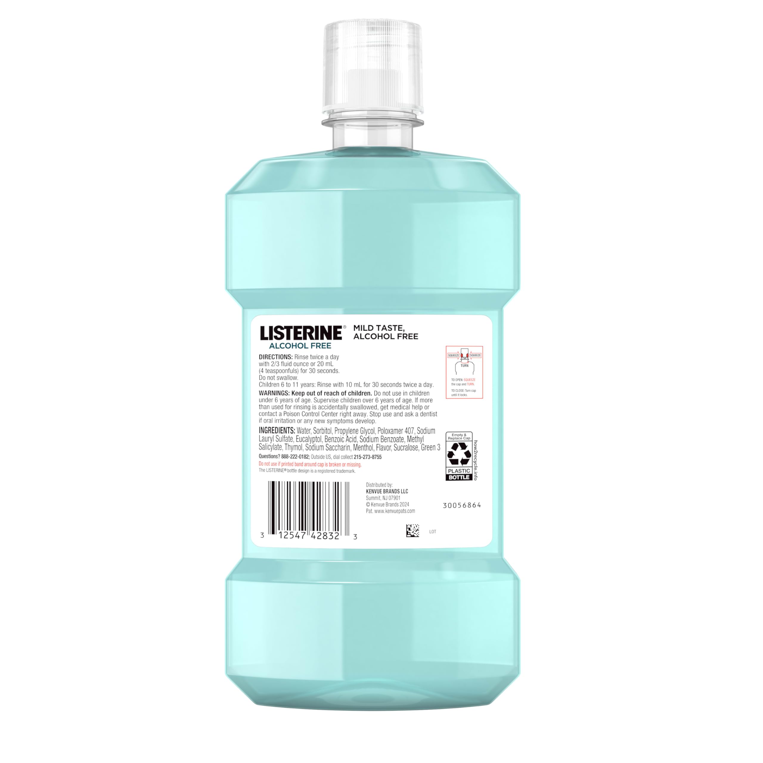 Display of Listerine 6-pack with bottles