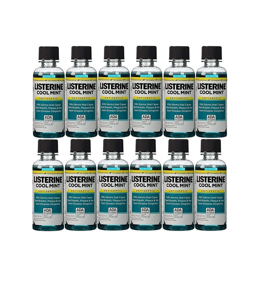 Listerine Cool Mint travel size mouthwash bottle, 3.2 oz