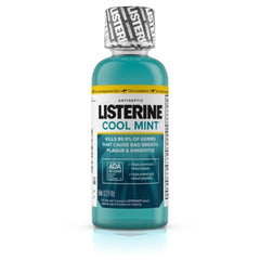 Listerine Cool Mint Antiseptic Mouthwash 3.2 fl oz bottle in a 24-pack, mint flavor