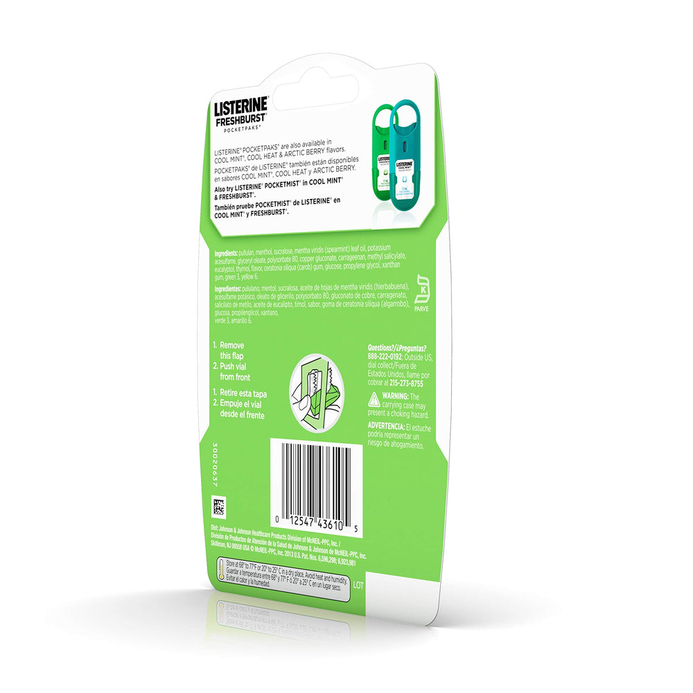 Open pack showing 24 strips of Pocketpaks
