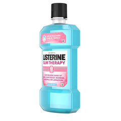 Glacier Mint flavor close-up label on Listerine Gum Therapy 1 L bottle
