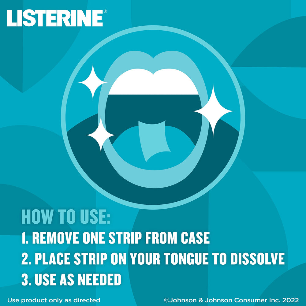 Pack of 6 Listerine PocketPaks with Cool Mint flavor
