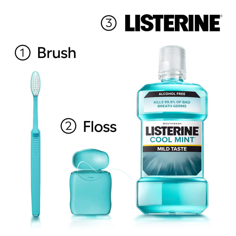 Hands pouring 20 mL for a 20-second rinse