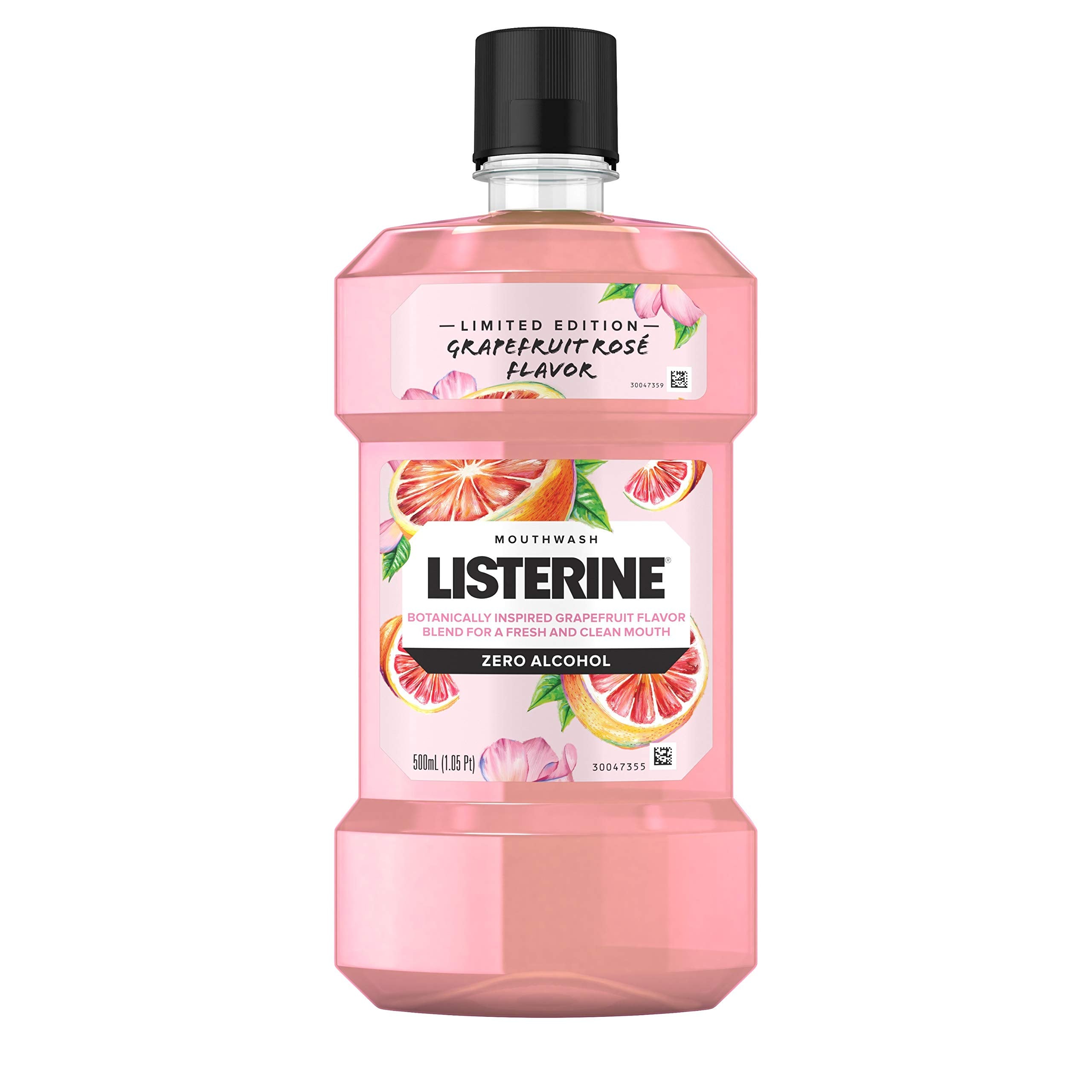 Listerine Zero Alcohol Mouthwash Grapefruit Rose Limited Edition 500 mL bottle