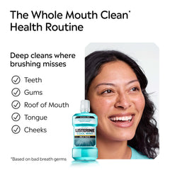 Close-up of four essential oils used in Listerine alcohol-free mouthwash
