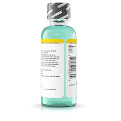 Pouring Listerine Zero Alcohol Clean Mint Mouthwash